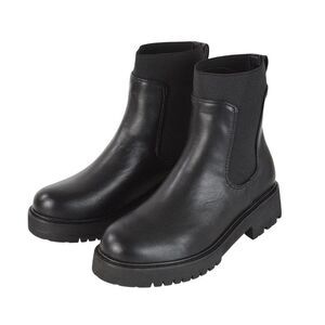 XY London Womens/Ladies Karev Chunky Ankle Chelsea Boots / Black